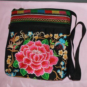Mexican Embroidered Floral Crossbody